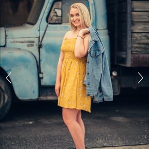 Floral Strapless Sun Dress (Worn Once)